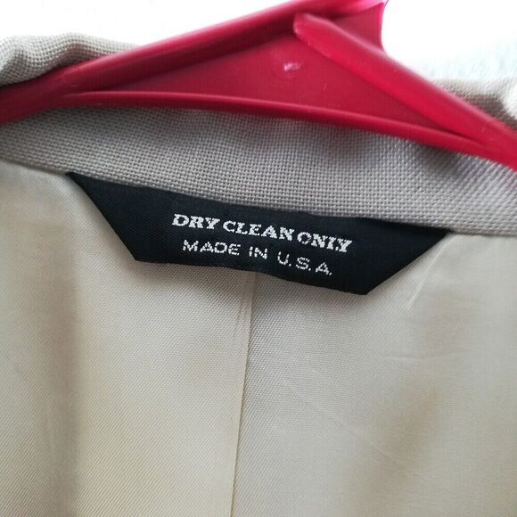 John Alexander Beige Convertible Collar 5 pocket 2-Button Suit Jacket - Picture 10 of 12